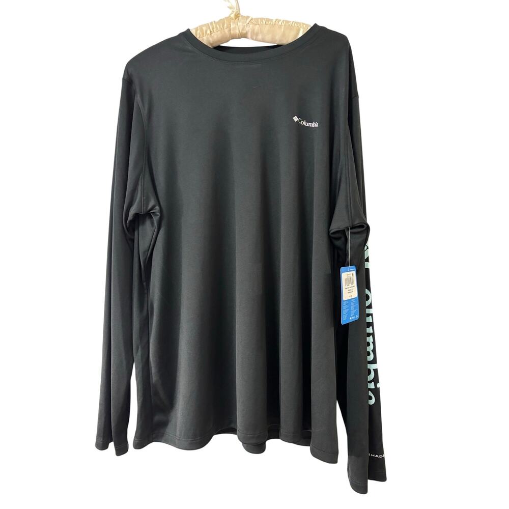 Columbia Rapid Coast Long Sleeve Shirt Mens 2XL Black UPF 50 Omni-Shade NWT
